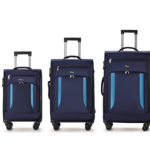 סט 3 מזוודות בד מסדרת B-Lite בצבע כחול נייבי עם תכלת – VIGOR דגם 151060-4