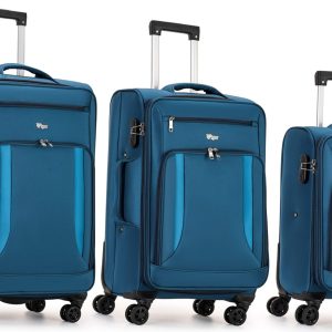 סט 3 מזוודות בד מסדרת B-Lite בצבע כחול נייבי אלגנטי – VIGOR דגם 151060-2