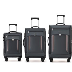 סט 3 מזוודות בד מסדרת B-Lite בצבע אפור גרפיט אלגנטי – VIGOR דגם 151060-1