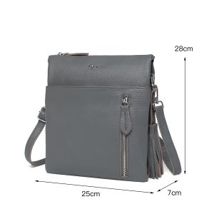 תיק צד עור אמיתי דגם L151074 מבית VIGOR