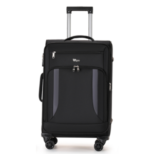 מזוודה 24 אינצ’ בד מסדרת B-Lite בצבע שחור עם פסי צד אפורים – VIGOR דגם 151060-3